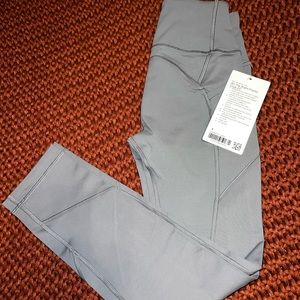 Lululemon rhino grey, all the right places, 23” leggings, size 4